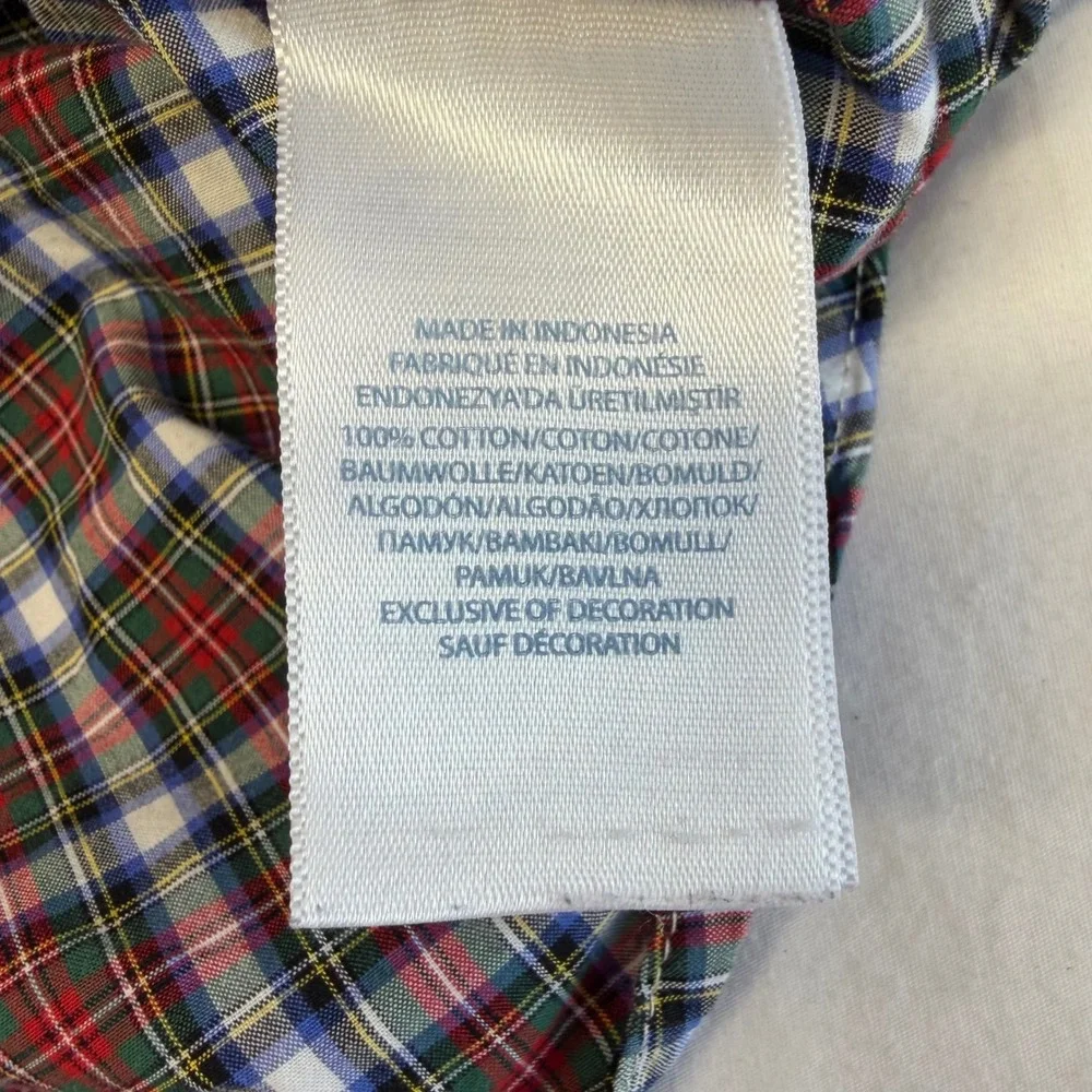 Ralph Lauren Plaid Button Down Shirts Baby Boys 12M Lot 2 Multi Color Preppy